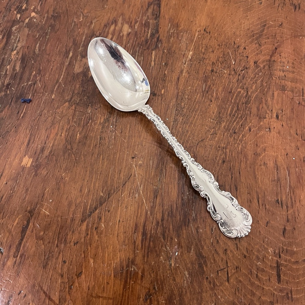 ANTIQUE PAT 1891 STERLING SILVER H. J. HOWE SPOON  8" 52 Grams, D Engraved